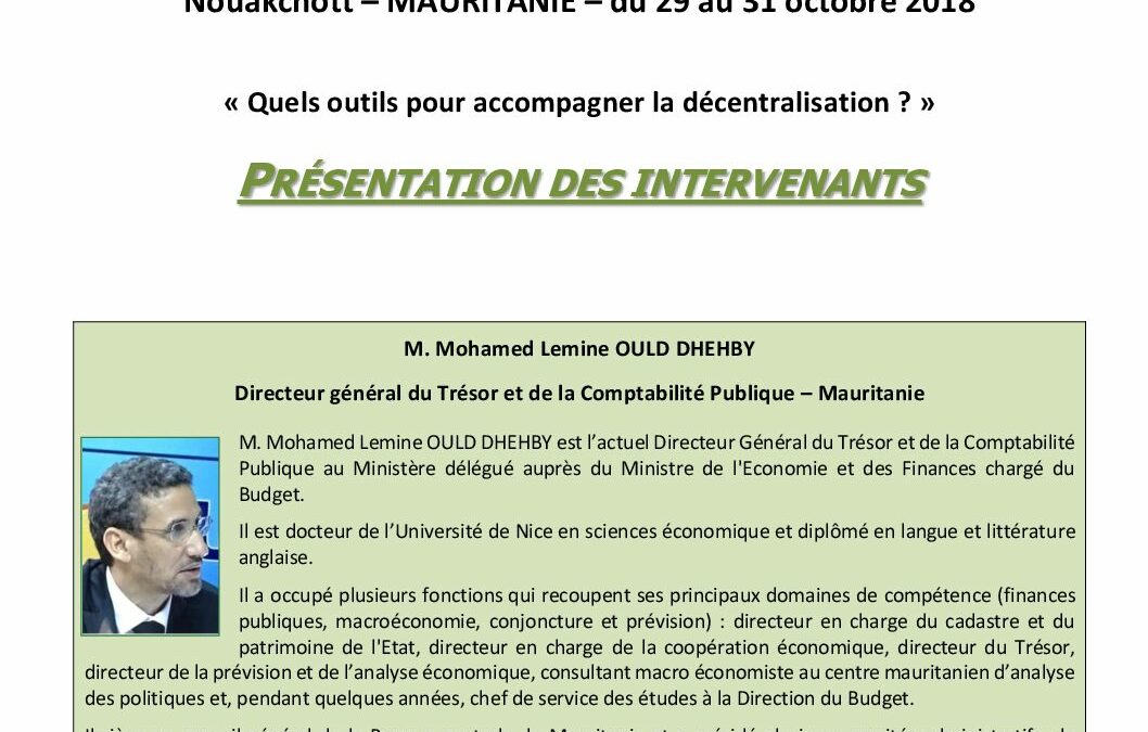 CV des intervenants